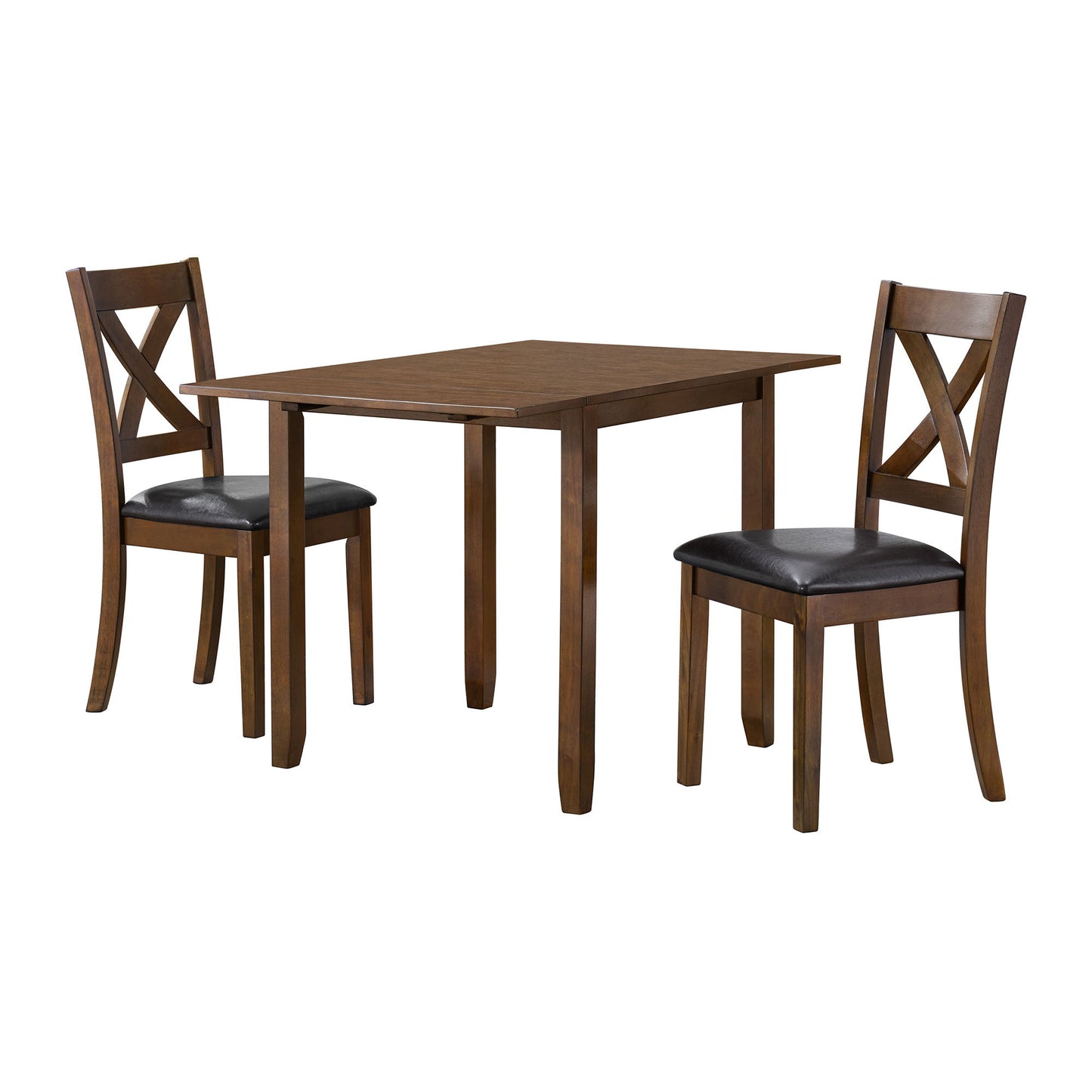 Alex - 3 Piece Dining Set With Drop Leaf Table - Espresso