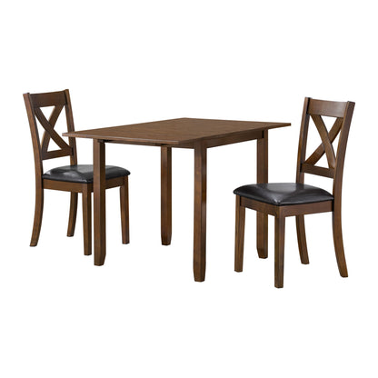 Alex - 3 Piece Dining Set With Drop Leaf Table - Espresso