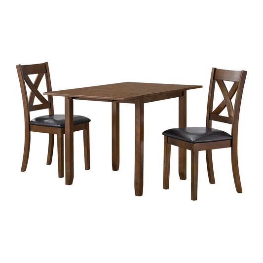 Alex - 3 Piece Dining Set With Drop Leaf Table - Espresso