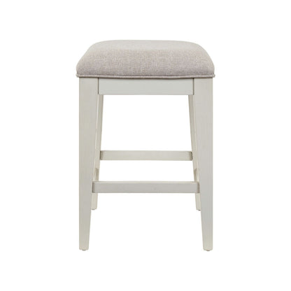 Berkley Square - Upholstered Console Stool - Linen & Khaki