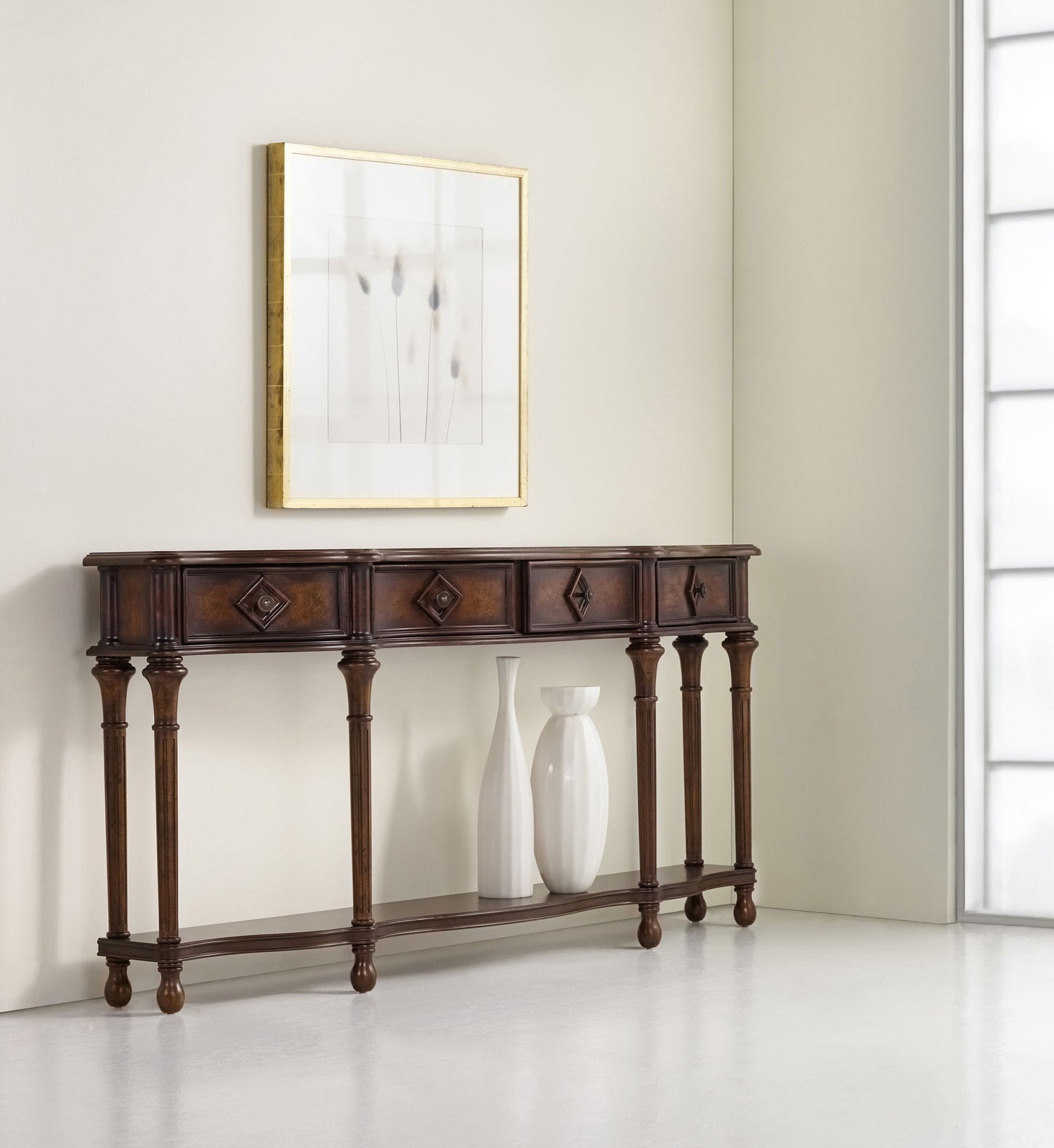 Home Accent - 72" Hall Console - Dark Brown