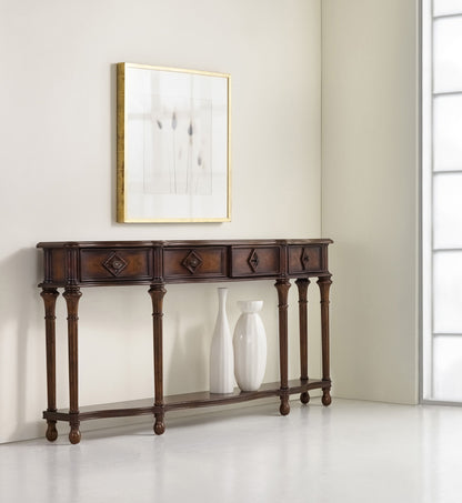 Home Accent - 72" Hall Console - Dark Brown
