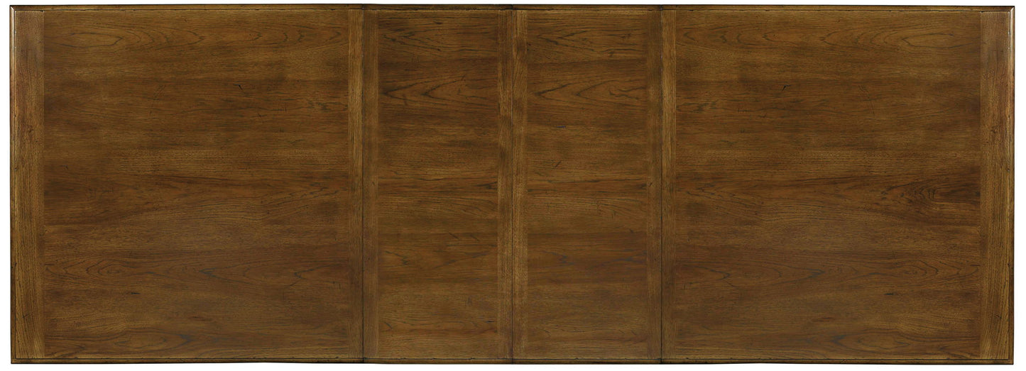 Archivist - Trestle Table With 2-18" Leaves - Dark Brown