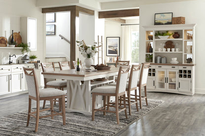 Americana Modern Dining - Buffet And Display Hutch With Quartz Insert - Cotton