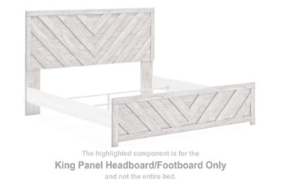 Cayboni - King Panel Headboard/Footboard - Whitewash