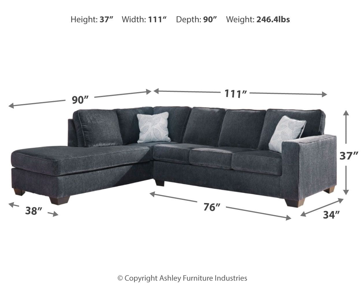 Altari - Sectional With Chaise