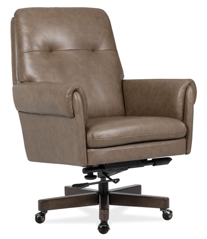 EC - Lenora Swivel Tilt Executive Chair - Dark Brown