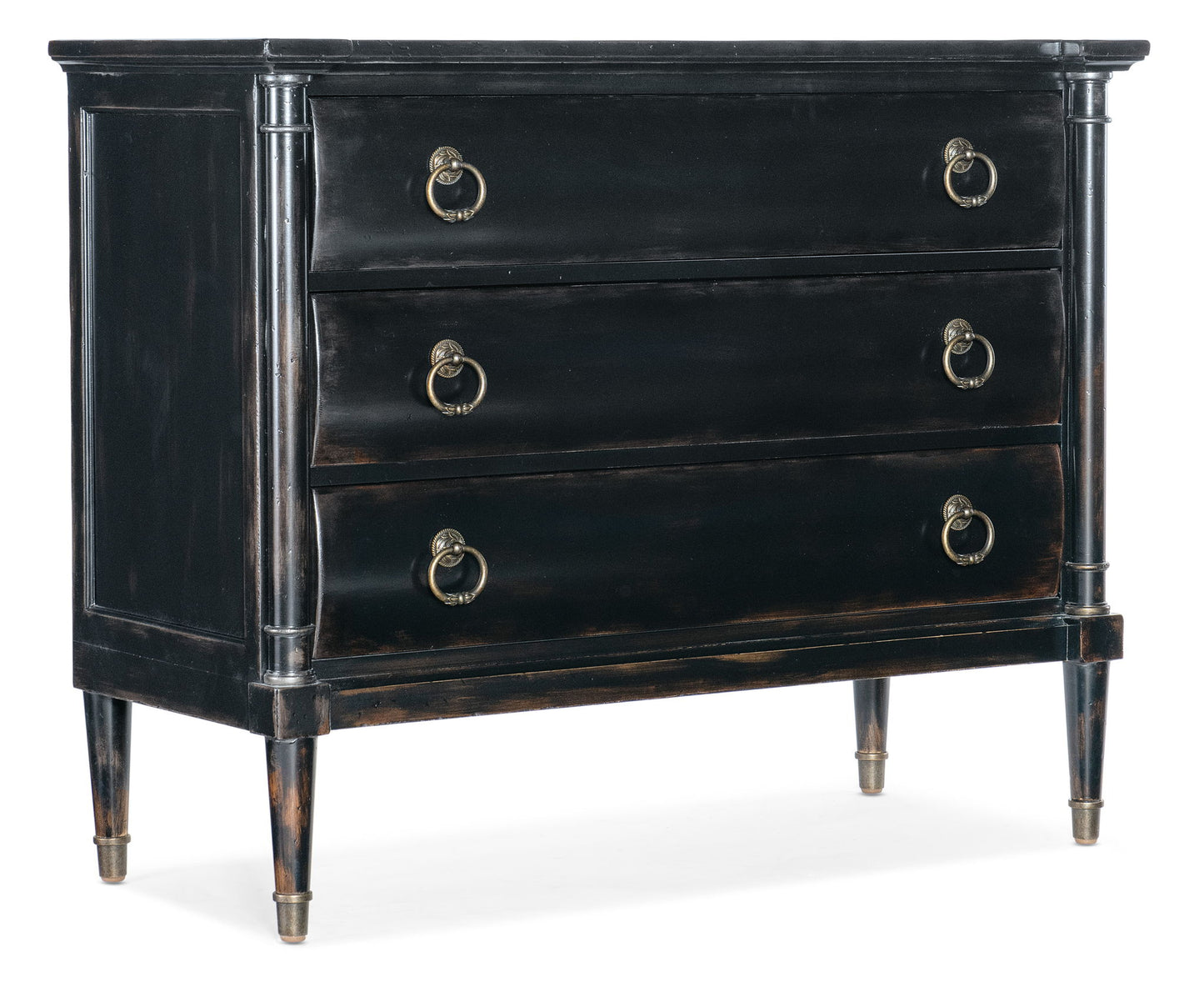 Charleston - Three Drawer Chest, Armoire Base - Black