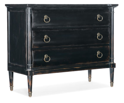 Charleston - Three Drawer Chest, Armoire Base - Black