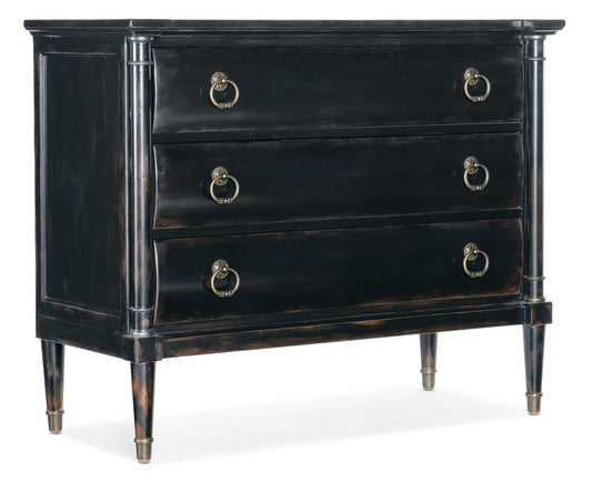 Charleston - Three Drawer Chest, Armoire Base - Black