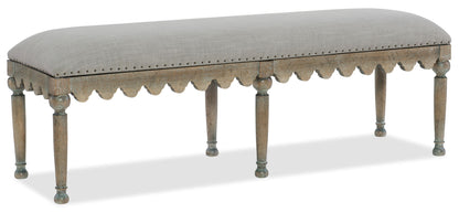 Boheme - Madera Bed Bench - Gray / Light Brown