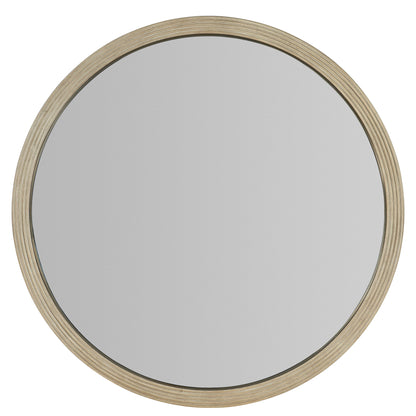 Cascade - Round Mirror - Light Brown