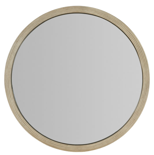 Cascade - Round Mirror - Light Brown