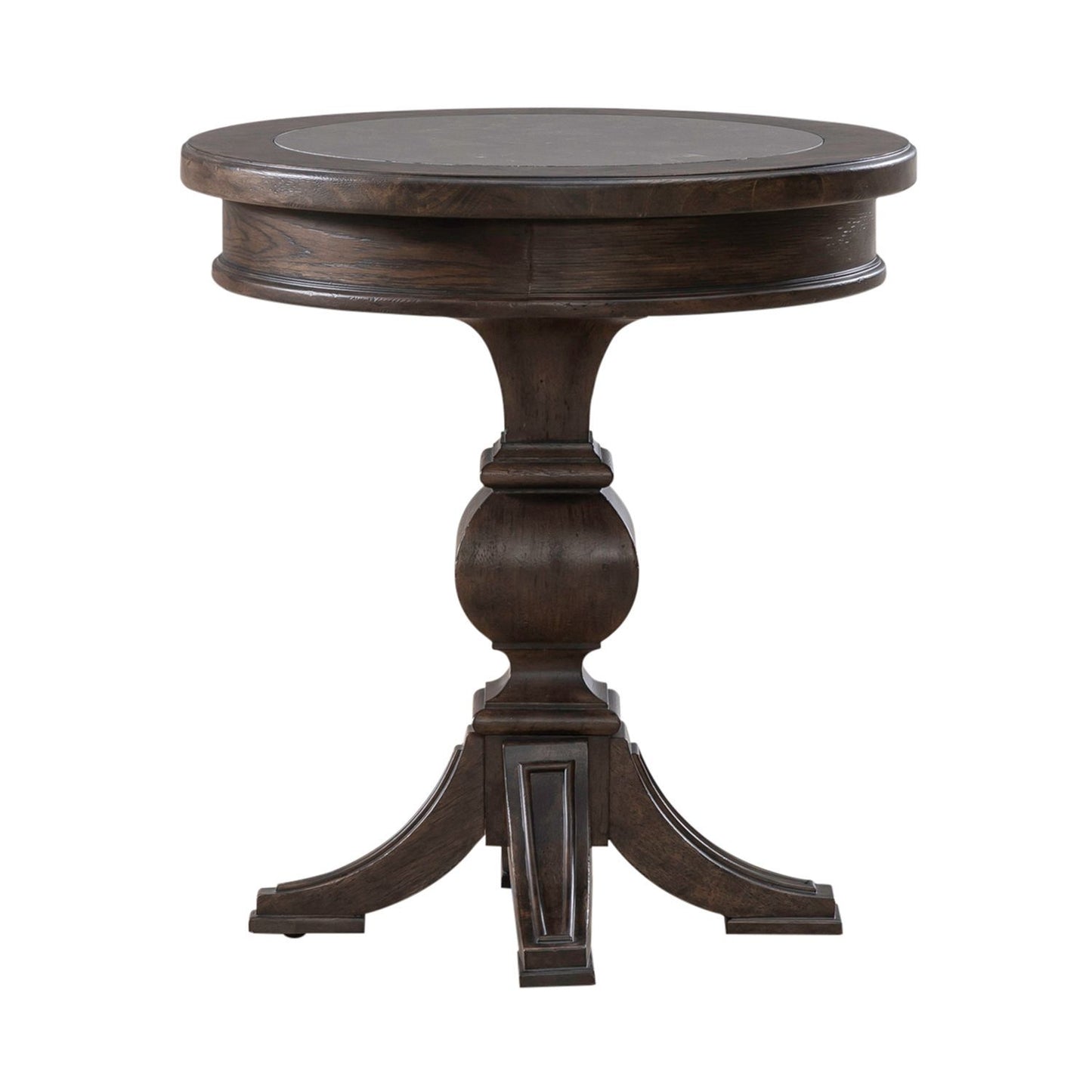 Paradise Valley - Round Chairside Table - Saddle Brown