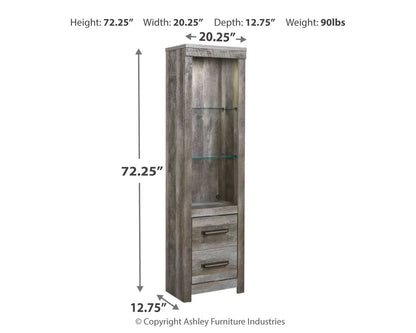 Wynnlow - Pier - Two Drawers & Two Shelves - Gray Dark