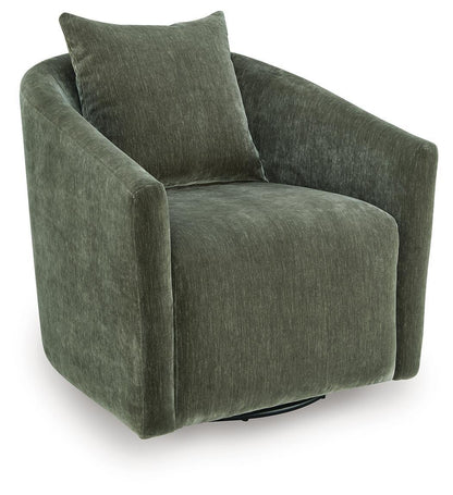 Leastow - Swivel Accent Chair - Loden
