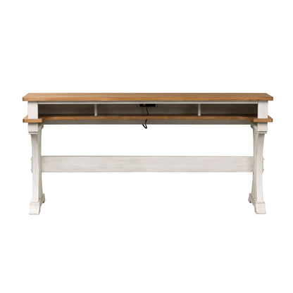Farmhouse Reimagined - 4 Piece Dining Room Set - Antique White / Chestnut Tops