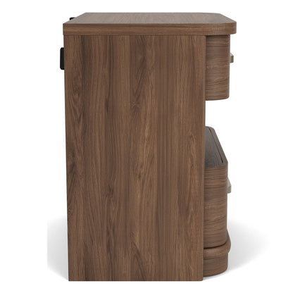 Delia - 2 Drawer Nightstand - Nouveau Walnut