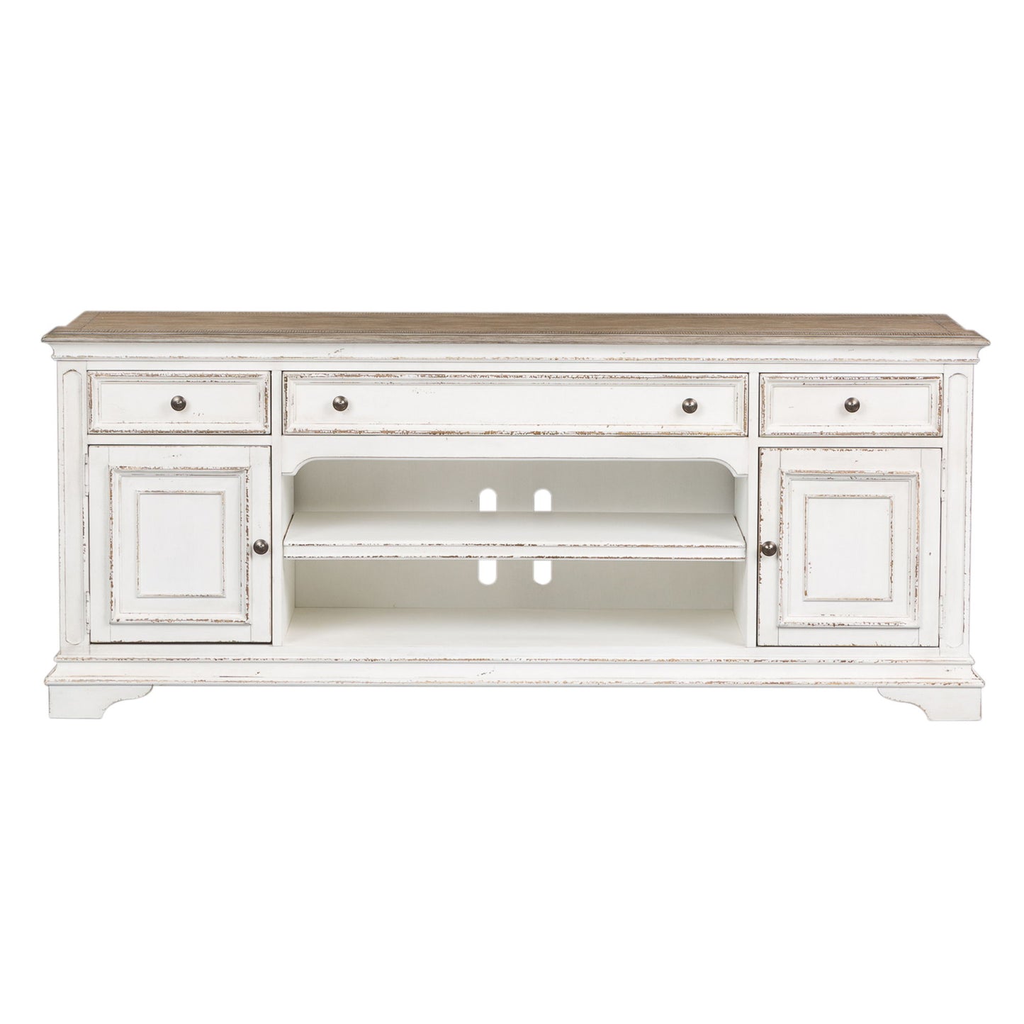 Magnolia Manor - Entertainment TV Stand - Antique White