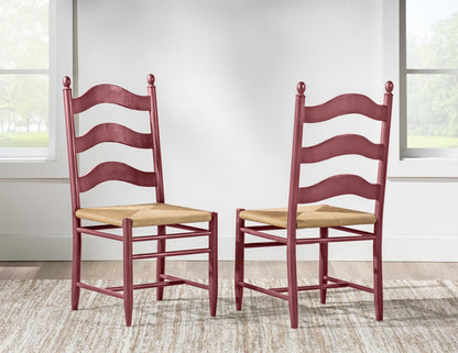 Vintage Market - Rush Seat Ladder Back Side Chair (Set of 2)