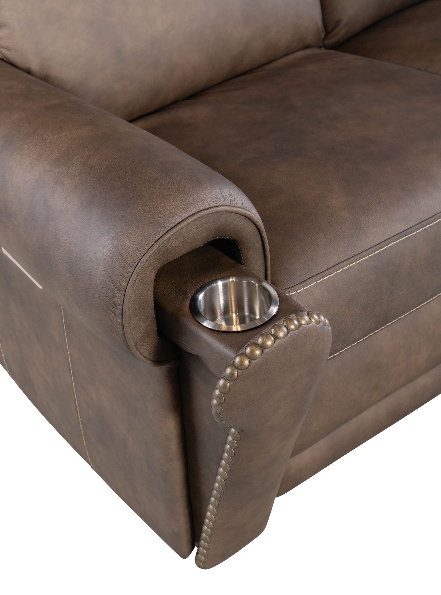 MS - Duncan Power Loveseat With Power Headrest & Lumbar - Dark Brown