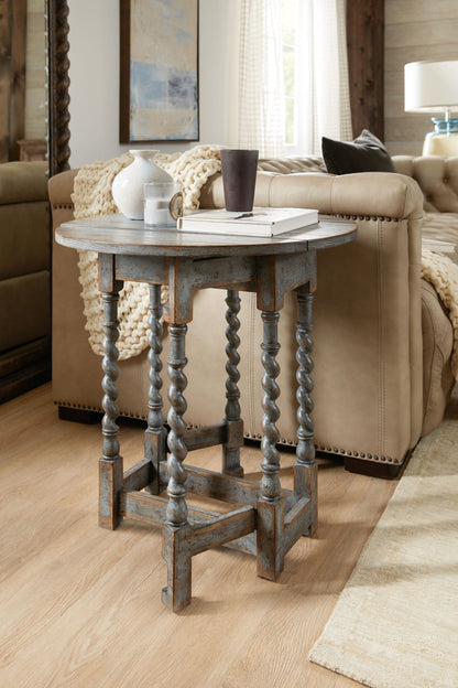 La Grange - Prause Gate Leg Round Table - Light Blue