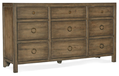 Sundance - 9-Drawer Dresser - Dark Brown