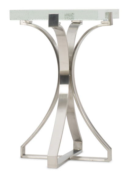 Home Accent - Bubble Glass Accent Table - Pearl Silver