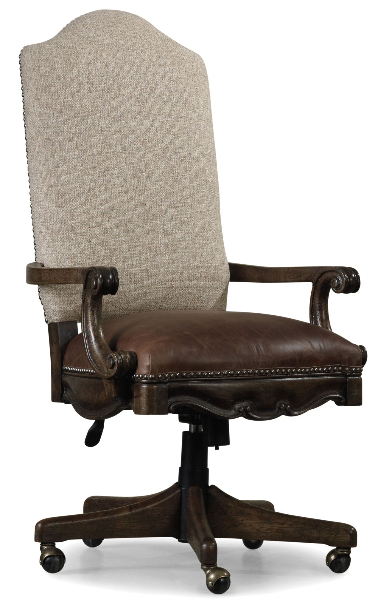 Rhapsody - Tilt Swivel Chair - Beige / Dark Brown