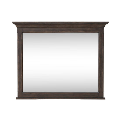 Paradise Valley - Landscape Mirror - Saddle Brown