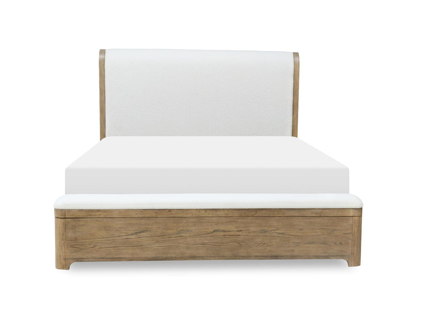 Flow - Complete Upholstered Sleigh Bed With Storage Footboard