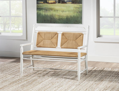 Vintage Market - Rush Seat Bench - Picket Fence