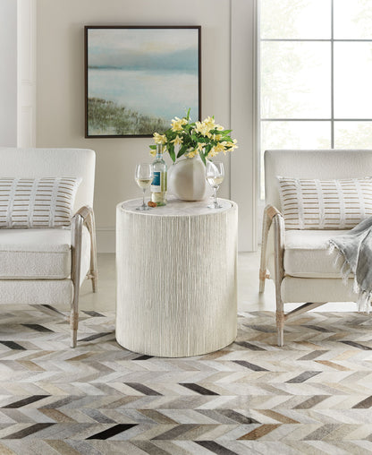 Serenity - Swale Round Side Table - White