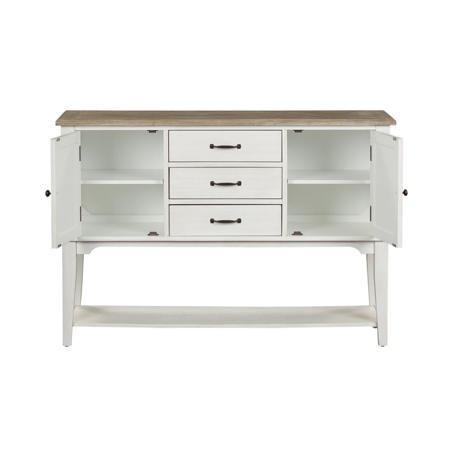 Summerville - Server - Soft White Wash / Wirebrushed Gray