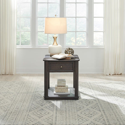 Wallace - End Table - Aged Oak