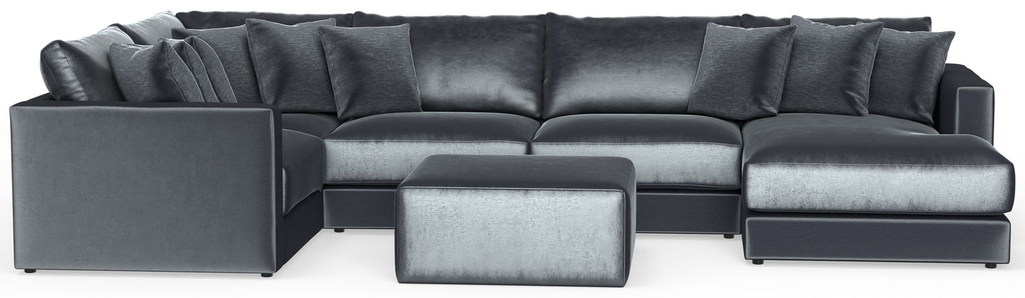 Remington - Modular Sofa And Cocktail Ottoman - Slate