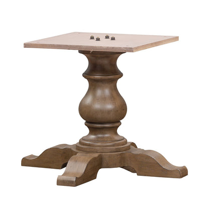 Americana Farmhouse - 5 Piece Pedestal Table Set (Upholstered Shelter Side Chairs) - Dusty Taupe