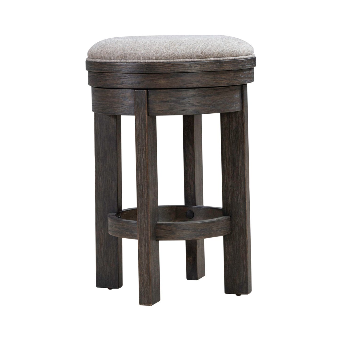 Lennox Hill - Upholstered Swivel Console Stool - Bark