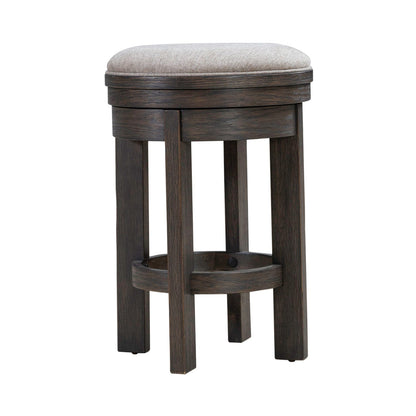 Lennox Hill - Upholstered Swivel Console Stool - Bark