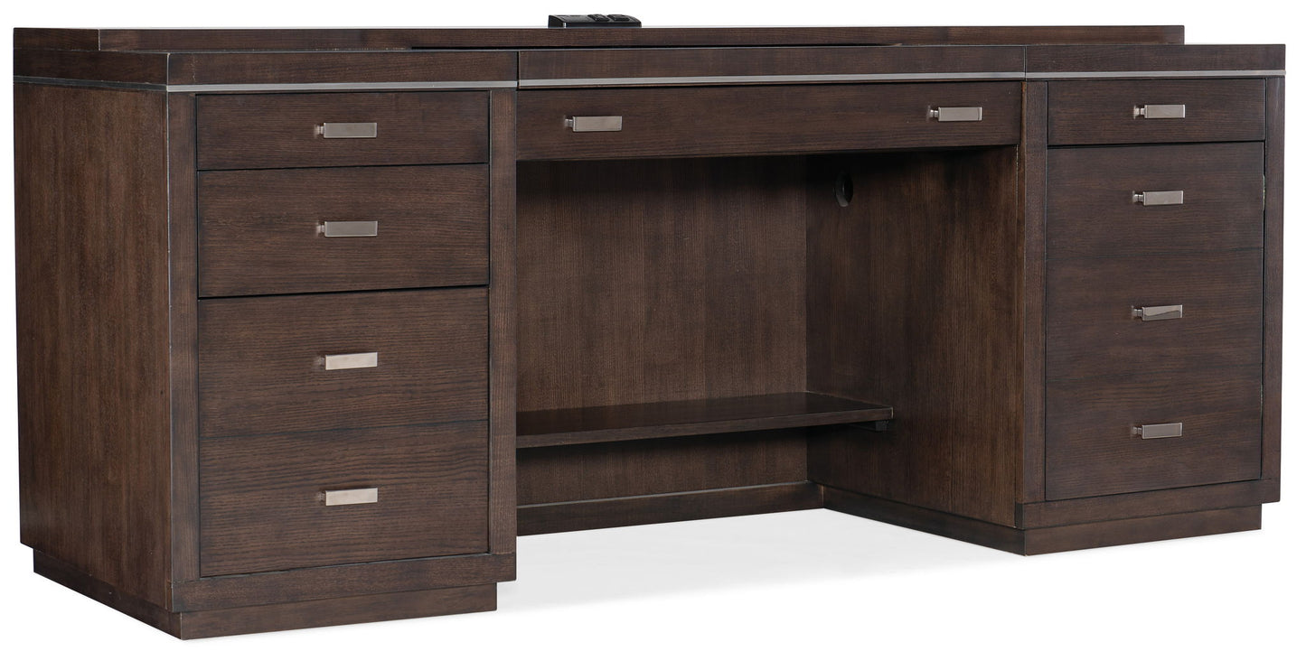 Work Your Way - House Blend Computer Credenza - Dark Brown