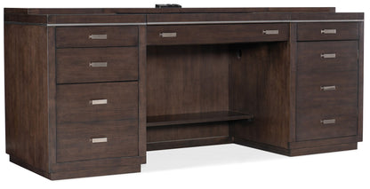 Work Your Way - House Blend Computer Credenza - Dark Brown