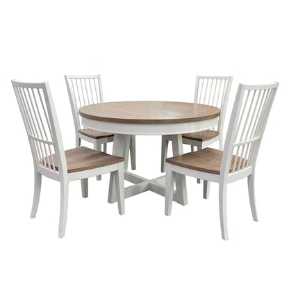 Americana Modern Dining - Round Dining Table With Extensions - Cotton