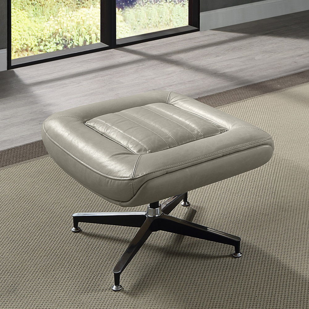 Piran - Ottoman - Twilight Top Grain Leather