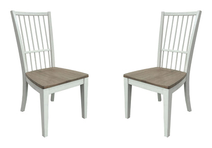 Americana Modern Dining - Spindle Back Dining Chair (Set of 2) - Cotton White