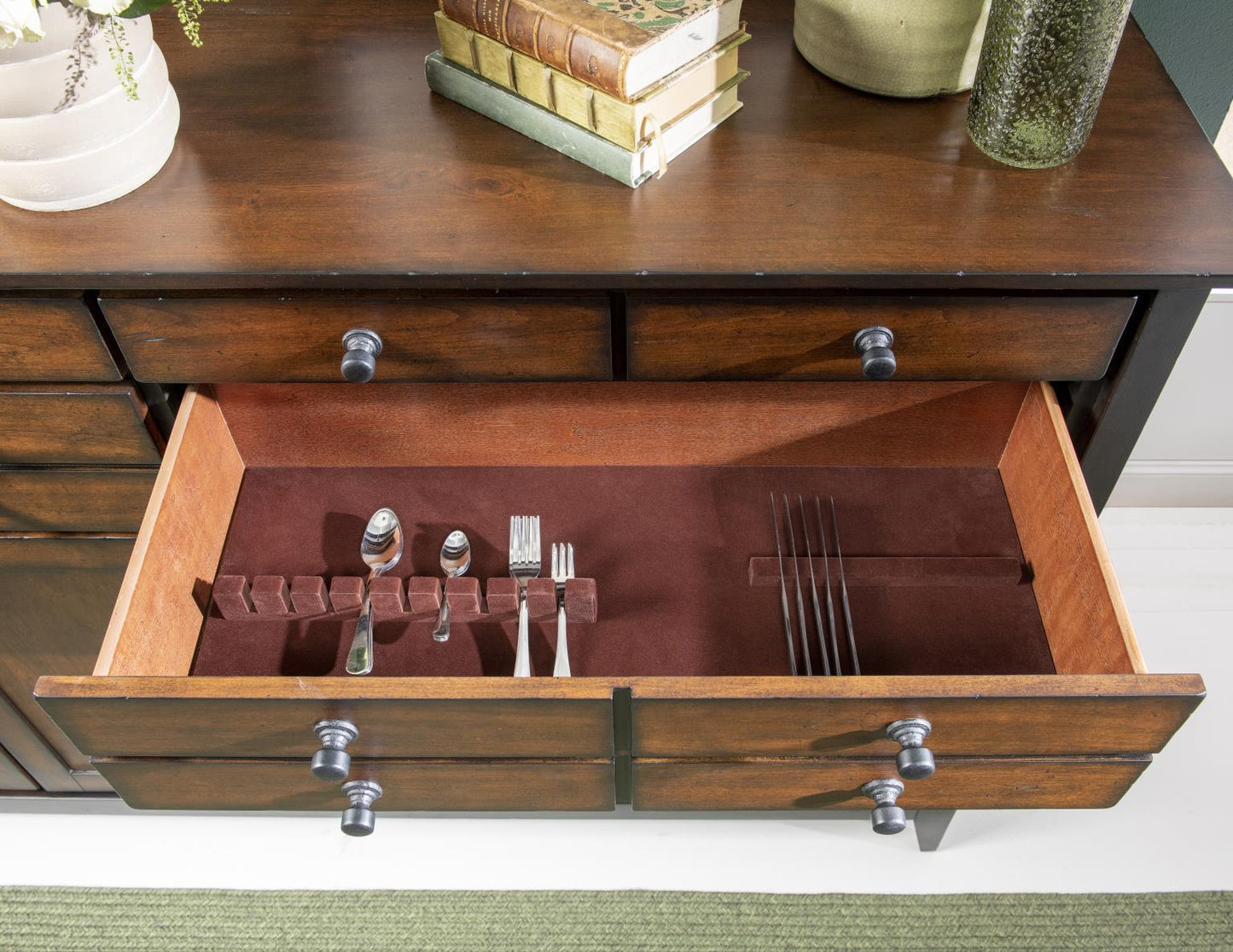 Fenmore - Credenza - Mocha And Distressed Cherry