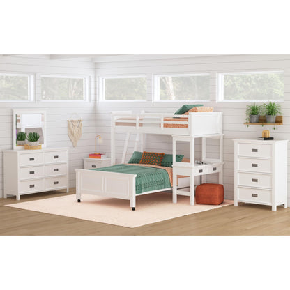 Hampton Kids - Loft Bed With Ladder And Desk With Speaker