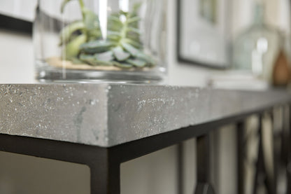Ciao Bella - Metal And Concrete Console Table - Dark Gray / Black