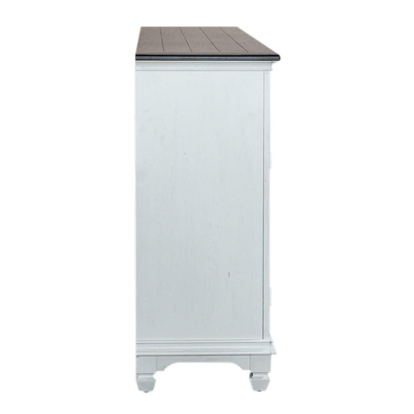Allyson Park - 68" Highboy TV Console - Wirebrushed White / Charcoal