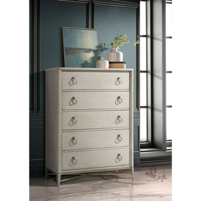 Maisie - 5 Drawer Chest - Champagne