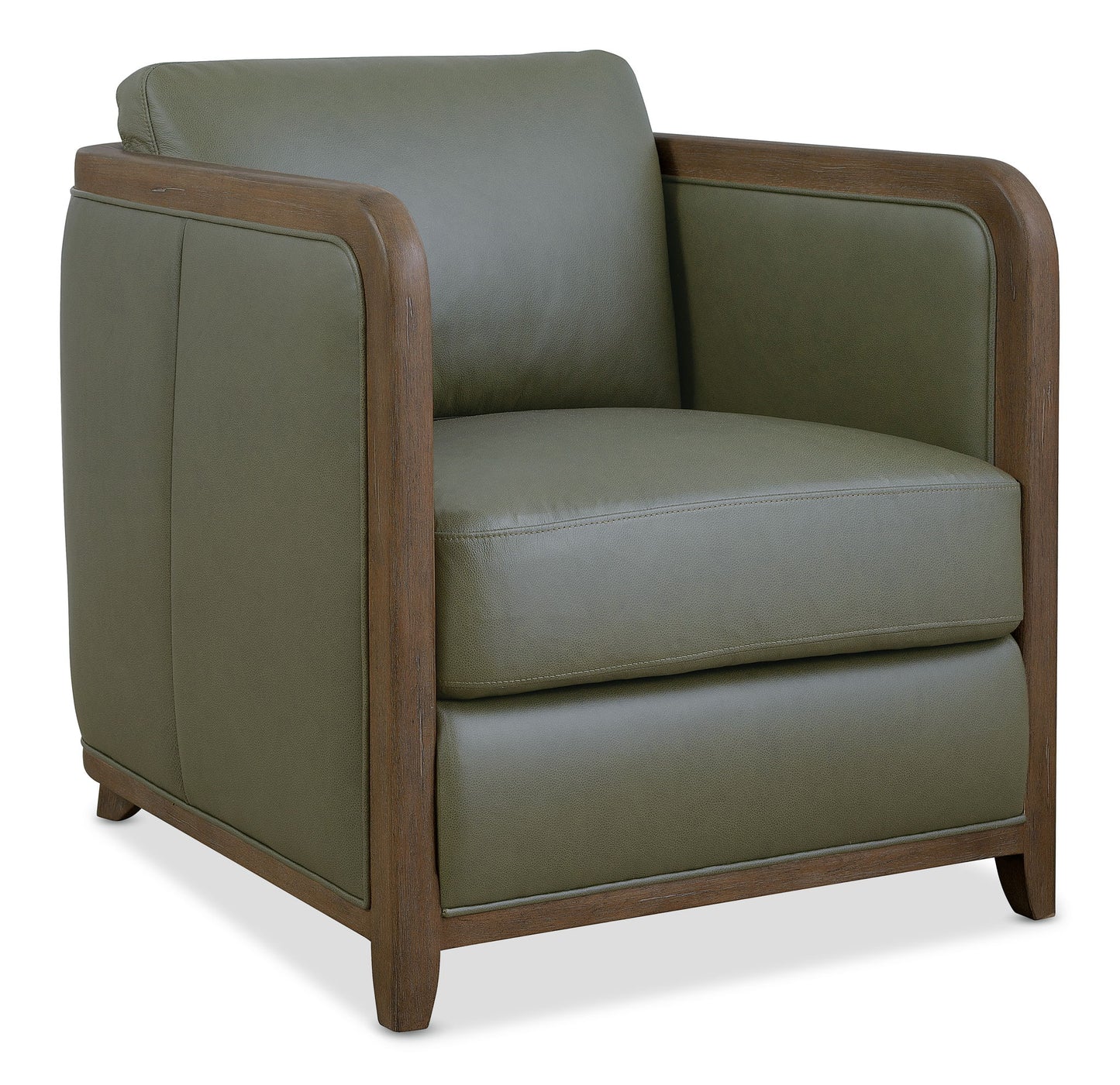 CC - Breeze Accent Chair - Dark Green / Dark Brown